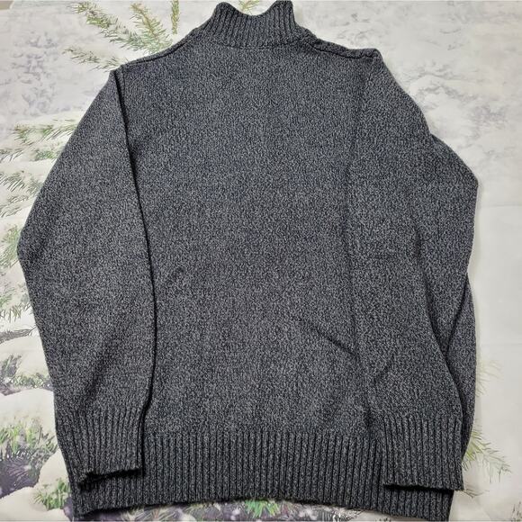 Oscar de la Renta Gray 1/4 Zip Ribbed Sweater size Small - Picture 4 of 13